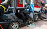 BMW 3-Series Touring crash between  Tram and Traffic Pole Tallin, Estonia img_6